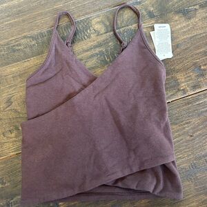 Aerie Brown Wrap Tank Top
